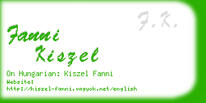 fanni kiszel business card